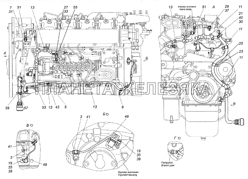 740.63-3724010 Установка жгута проводов КамАЗ-6520 (Euro-2, 3)